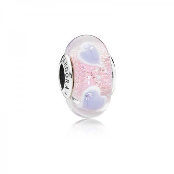 Pandora Charm-Plentiful Hearts Murano Glass