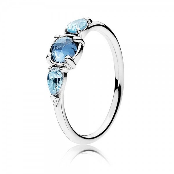 Pandora Ring-Patterns Of Frost Ice Drops-Silver