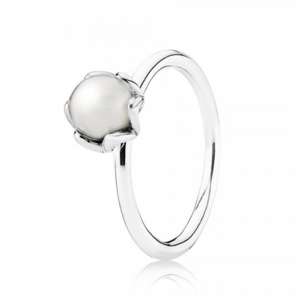 Pandora Ring-White Freshwater Pearl